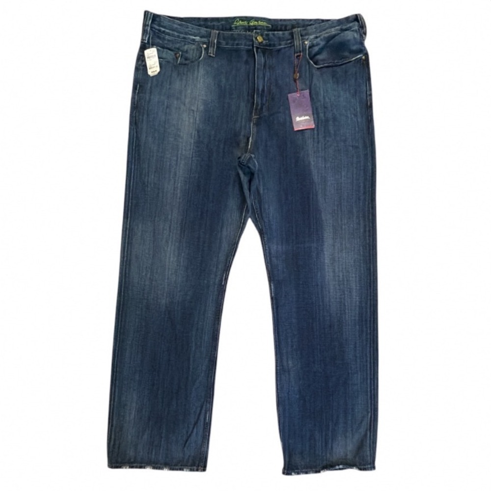 Robert Graham Relaxed Chill Jeans Men 46R Dark Wash Straight Leg 100% Cotton NEW